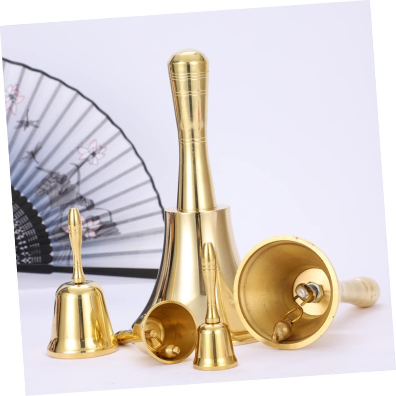 Gatuida Brass Hand Bell Restaurant Service Bell for Christmas Decoration