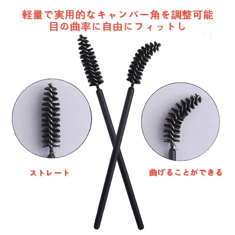 Samcos Disposable Eyelash Brushes 100pcs Eyebrow Brushes Screw Brushes for