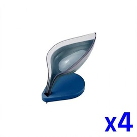 Leaf-shaped drainable sanitary soap holder x 4 Neat bathroom gray