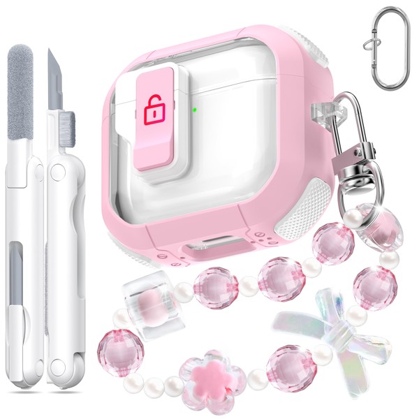 MHYALUDO for AirPods 4th Generation Case Cover, Transparent Design with