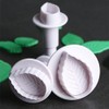 Growtail 3 Pieces Rose Leaf Fondant Plunger Cutters Veined Rose