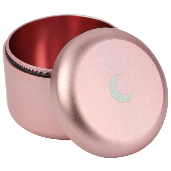 Brando Moon Rose Gold Pocket Storage Case Container Smell Proof and Air Tight - Easy to Carry and Best Way to Preserve Coffee - 2.1 x 1.8”