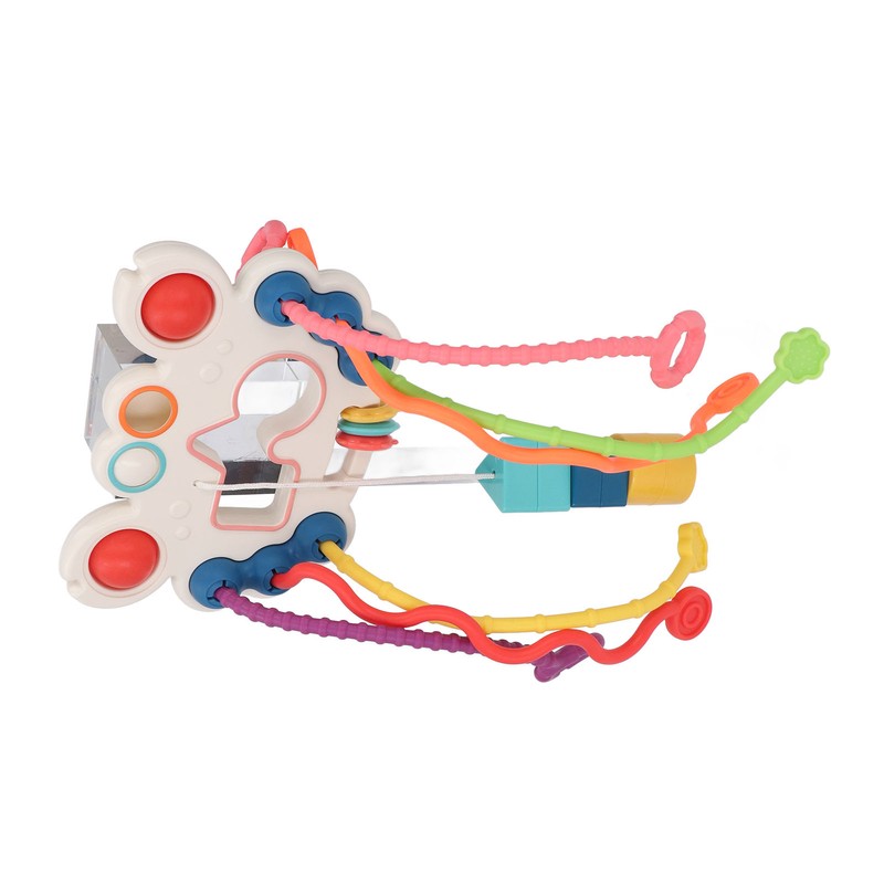 Pull String Interactive Toy Plastic Colorful Pulling Toy for Visual