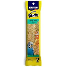 Vitakraft Parakeet Whole Grains & Honey Treat Sticks 2 Pack, 2.11 Ounce