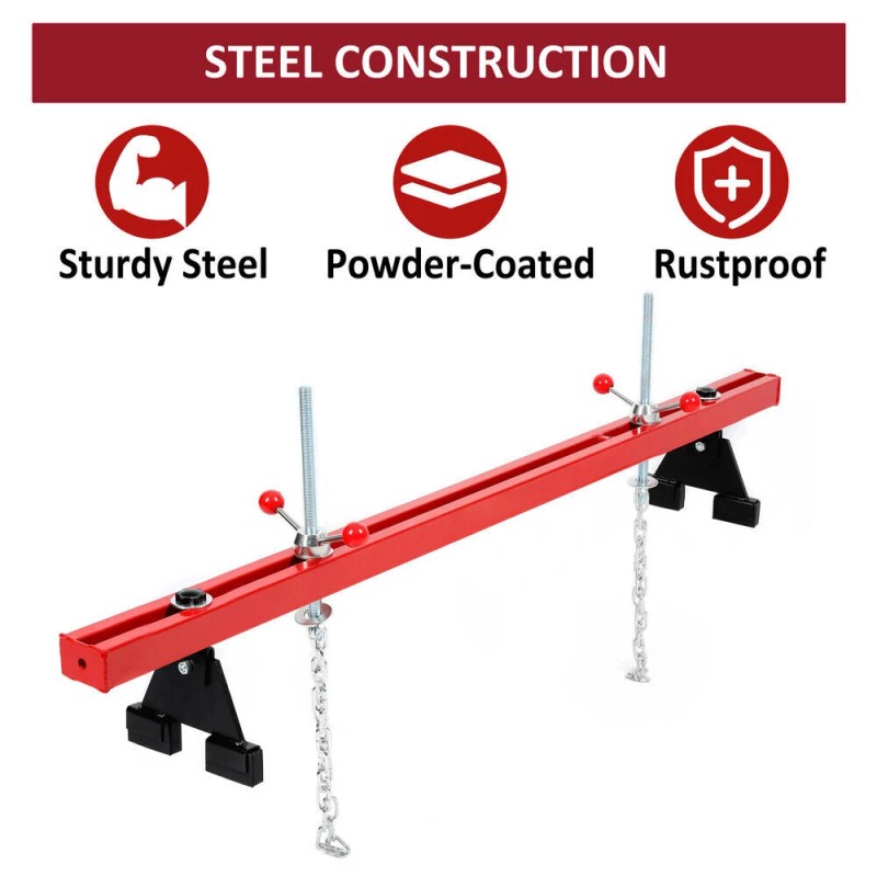 Autoparts Engine Hoist Support Bar Load Leveler W/ Dual Hook
