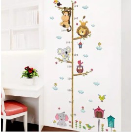 DaraBaby Vinil Decorativo Infantil Regla Medición Animales Dela Selva