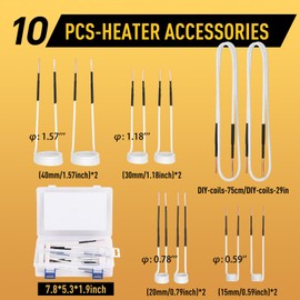 Induction Heater Coil Kit 10PCS, Induction Heater Coils with Varying Lengths with Flexibility and Long Lifespan for Magnetic Induction Heater Bolt Removal,White