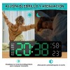 Reloj De Pared Digital Con Termómetro, Alarmas Y Calendario