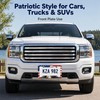 American Flag License Plate Frame 2 Pack, Bald Eagle Patriotic