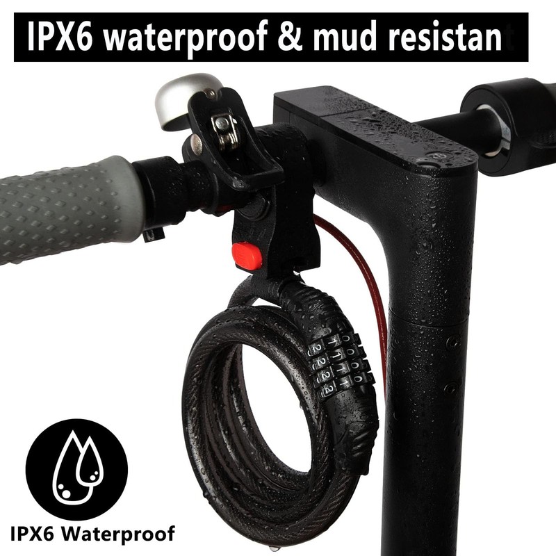 E Scooter Lock,Bike Lock Combination Lock Cable Compatible for Xiaomi