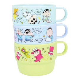 Tees Factory Crayon Shin-chan Plastic Cup 3-Piece Set, Rakugaki KS-5526556RG