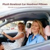 Toyosport 2 Pcs Plush Bowknot Car Headrest Pillows, 8.3 x