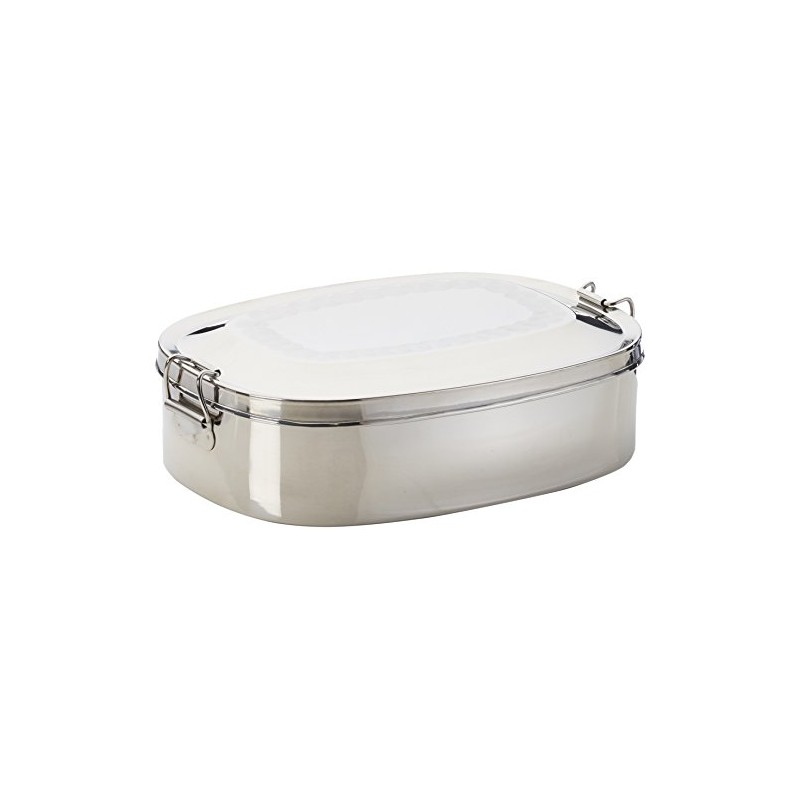 Relags Stainless Steel 'Lunch Box' Small Tin, Silver, 0.45 Litres