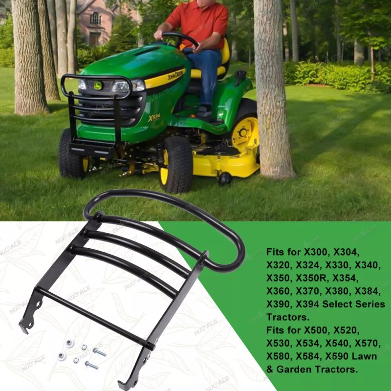 NIXFACE Brush Guard Bumper For John Deere Lawn Tractors X300