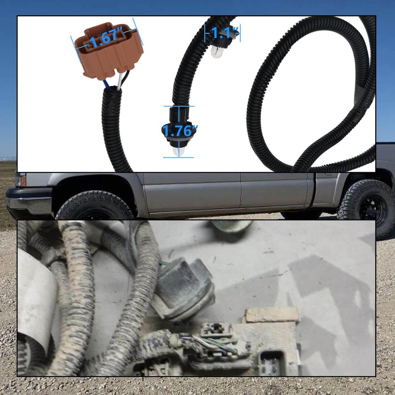 Rear Bumper License Plate Light Harness,Fit for Chevy Classic Silverado