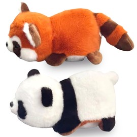 HAJXXMM Panda Plush Toy, Red Panda Stuffed Animal, Cuddly Raccoon Plush Doll, Soft Stuffed Animals, Cartoon Plushie Doll, Cute Animal Hugging Pillow for Kids Birthday Gifts, Home Decorations (20cm)