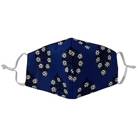 Purpledip Cotton Fashion Face Mask: Washable Reusable 2 Cloth Layer With Adjustable Elastic