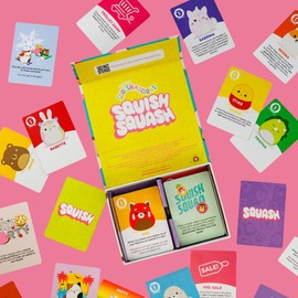 IDEAL | Squishmallows Squish Squash Card Game | The Squishmallows hunting, strategy card game | Strategy Card Game | For 2-10 Players | Ages 12+