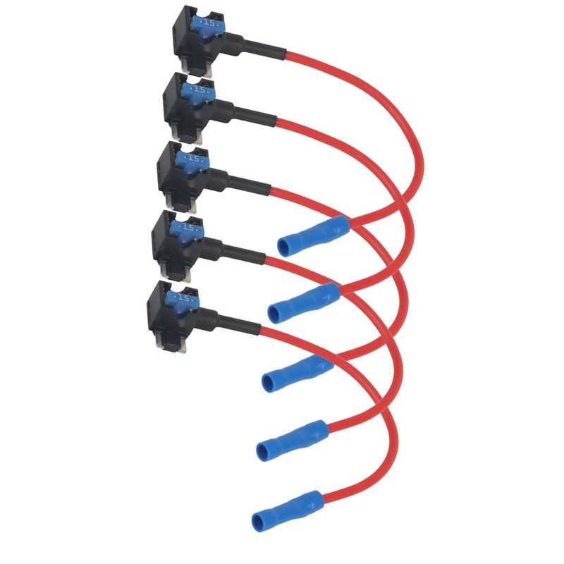 Eacam Car Fuse Adapter, 5Pcs Fuses Holder for Micro Mini,