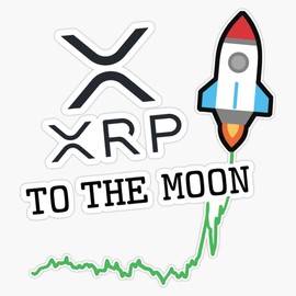 XRP to the Moon Sticker Vinyl Bumper Sticker Decal Waterproof 5"
