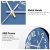 TAHEAT Small 8 Inch Blue Wall Clock, Decorative Modern Quartz