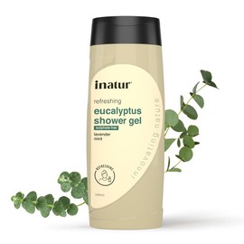 inatur Eucalyptus Shower Gel| For Gentle Cleansing, Refreshing Experience| with Mint and Lavender| For All Skin Types| 400ml
