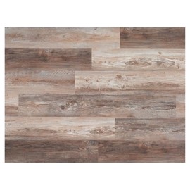 East West Furniture CA-47EC11 Capitola SPC Vinyl Floor Tiles - 4mm x 7 in x 48 in with 20mil Wear Layer and I4F Click Locking EVA Backing Flooring Planks, 30 sqft/Case, Taupe Gray