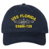 USS Florida SSBN-728 with Silver Dolphins Unstructured Dad Cap (Navy