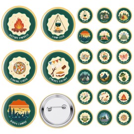 Otuuz 18 Pcs Camping Bachelor Party Merit Badge Set Camp Bachelorette Party Favors Last Trail Before The Veil Bachelorette Gift Bride Buttons for Camping Bridal Shower Team Bride Accessories