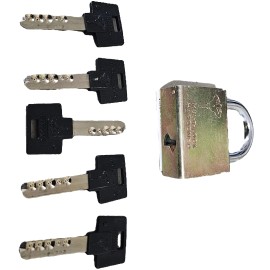 Mul-T-Lock #10 C Series Padlock 1-1/4" Clearence 006 KEYWAY NO CARD With 5 Keys