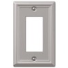 Amerelle 149RBN 1 Rocker Wall Plate, 1 Duplex Outlet, Brushed