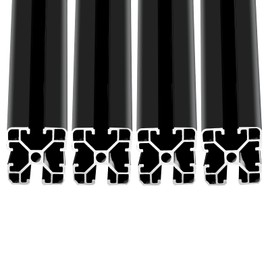 4040 T-Slot Extruded Aluminum Profile 400mm Black - Versatile and Durable Aluminum Extrusion, European Standard Aluminum Extrusion for All Your Construction and Design Needs（4 Pack）