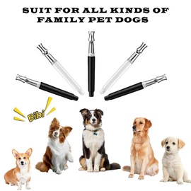 Dog Whistle,2 Pack Adjustable Ultrasonic Dog Whistle to Stop Barking Neighbors Dog, Recall Training, Professional Ultrasonic Dog Whistles Puppy Bark Control Training Tool,with Black Strap Lanyard