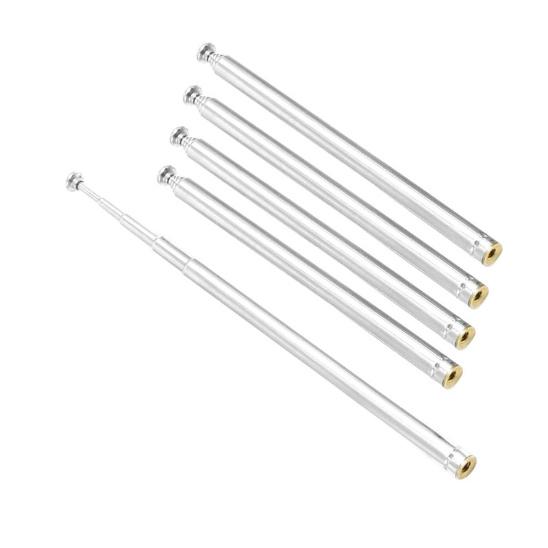 Uxcell 5 Sections Telescopic Antenna, 12 Inches 310mm Long for