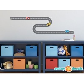 Race Car Tracks Fabric Wall Decal - Customizable Roads - Half Size Add On Set