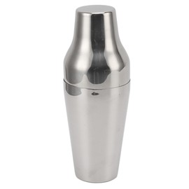 Stainless Steel Drink Shaker French Style 2 Section Martini Mixer Drink Shaker for Bar Home Camping Picnic Silver