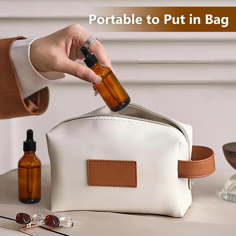 Keywing 36Pack 2oz Dark Amber Dropper Bottles - 60ml Tincture