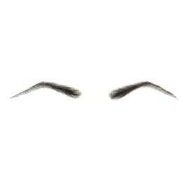 Human Hair Lace Fake Eyebrows, 100% Handmade Real Hair Lace Front False Eyebrow One Pair, Natural Black Eyebrow Extensions for Women Daily Use, Makeup, And Stage(Black)