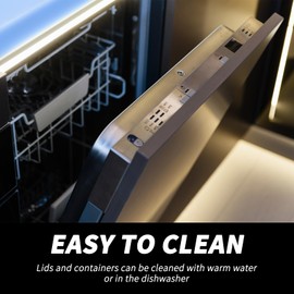 Replacement Container Set (2 Pieces) Including Lid for Ninja Creami NC700/NC701 Series - Dishwasher Safe & BPA Free