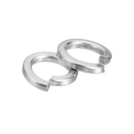 sourcing map 60 Pcs Spring Lock Washer, M8 Split Lock Washer Assortment 304 Stainless Steel Lock Washers for Screws Bolts Nuts, Silver