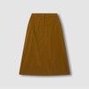 JAJU [JAJU] Women's Crinkled A-Line Skirt_Brown