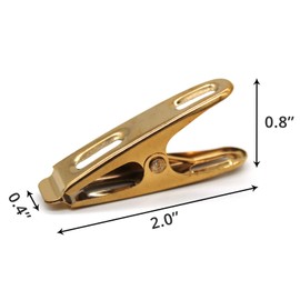 AITRAI Stainless Steel Clothespins-50 Pack Gold Clothespins Wire Metal Clothes Pins Laundry Clips for Outdoor Clothesline Home Kitchen Travel Office Decor Food Bag (Gold)