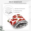Silicone Oven Mitts and Pot Holders Sets, Home Cute Strawberry