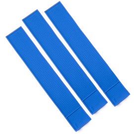 24" x 4" Rubber Bar Top Spill Mat | Professional Bartender's Essential Non-Slip Drink Cocktail Mixing Service Mat for Industrial and Home Kitchen Counters (Blue, 1)