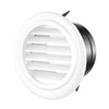 6-inch ABS Vent Cover, White Round Soffit Exhaust Cover Louver