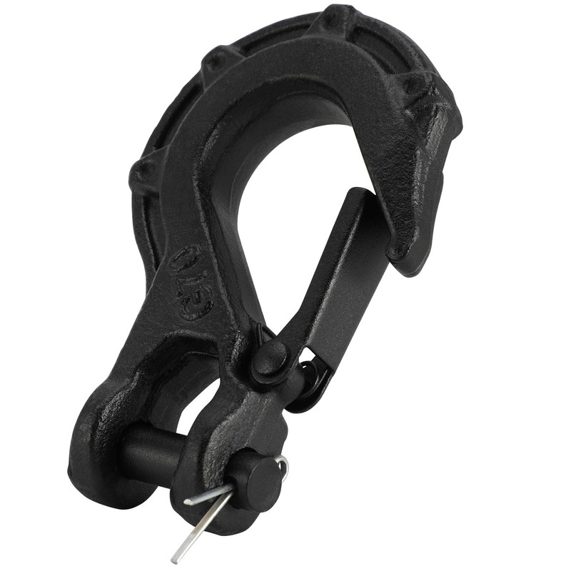 Runfarr 3/8 Inch Winch Hook, Forged Steel Winch Hook for