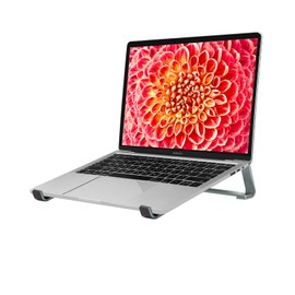 Thibault Aluminum Laptop Stand for Desk - Cooling Ergonomic Design - Fits MacBook Air Pro/DELL/HP/Lenovo/ThinkPad/Alienware - 14/15.6/16 -Easy Assembly- Ventilated Laptop Stand Optimal Airflow - Gray