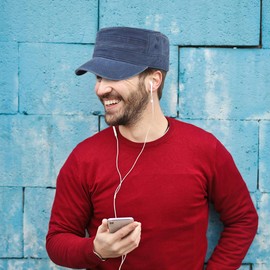 Sporgard Cadet Army Military Flat Top Caps, Adjustable Tactical Beanie Baseball Cap for Men and Women, blue