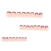 Flower Press on Nails Short Square Red Fake Nails with