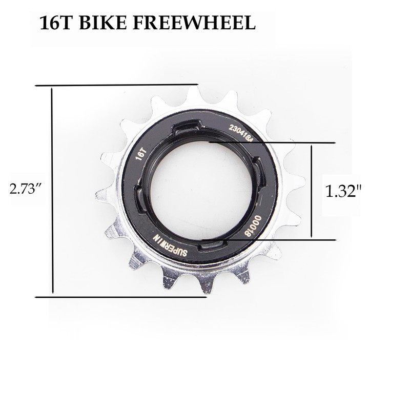 WEEROCK Bike Single Speed Freewheel 16T,One Speed Bicycle Freewheel